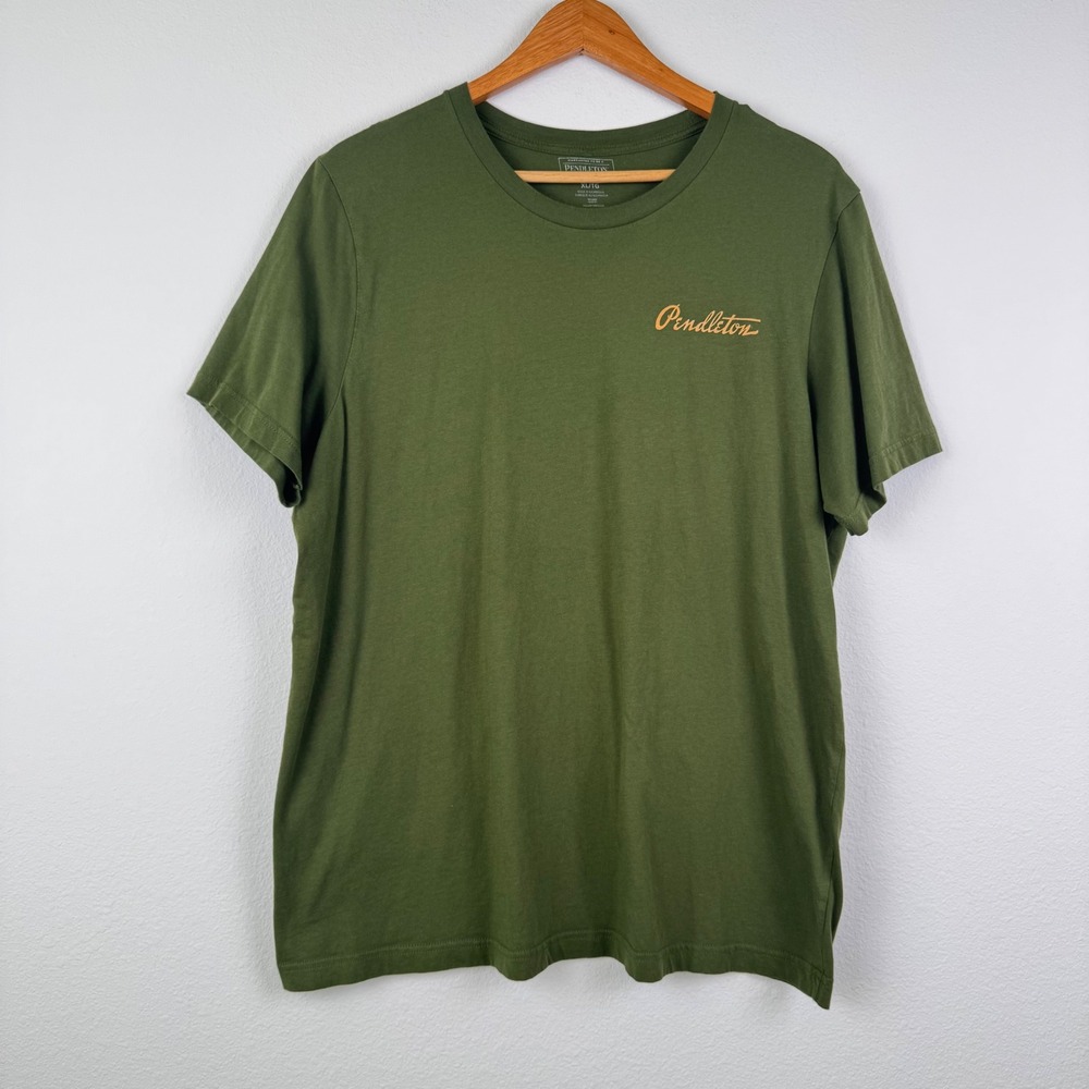 Pendleton T-Shirt Mens XL Green Excellent Southwestern Graphic Tee Cotton
